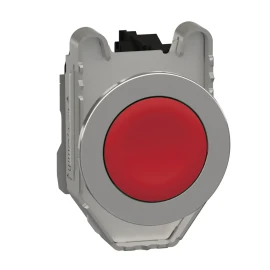 XB4FA42 - Harmony XB4, buton gömme, metal, kırmızı, Ø30, Yay Geri Dönüşlü, işaretsiz, 1 NC - 1