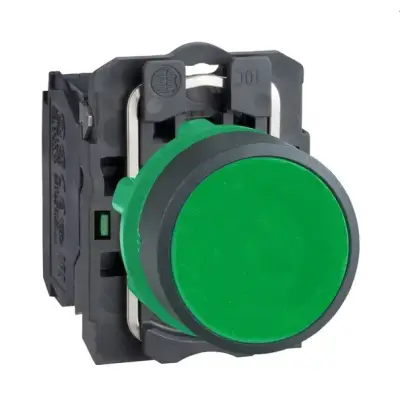 Schneider Electric - XB5AA31 - yeşil sıva altı eksiksiz Buton Ø22 yaylı dönüş 1NA işaretsiz - 1
