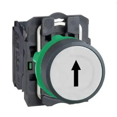 Schneider Electric - XB5AA3341 - beyaz sıva altı eksiksiz Buton Ø22 yaylı dönüş 1NA 