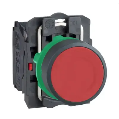 Schneider Electric - XB5AA42 - kırmızı sıva altı eksiksiz Buton Ø22 yaylı dönüş 1NK işaretsiz - 1