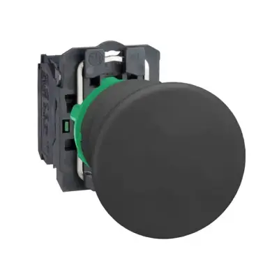 Schneider Electric - XB5AC21 - siyah Ø40 mantar Buton başlığı Ø22 yaylı dönüş 1NA - 1