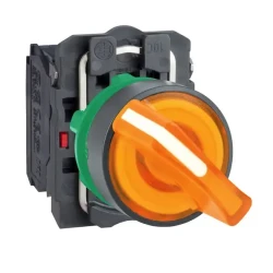  XB5AK125M5 - turuncu eksiksiz ışıklı mandal buton Ø22 2 konumlu sabit 1NA+1NK 230V - 1