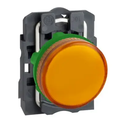 Schneider Electric - XB5AV65 - <=250V BA9s ampul için turuncu eksiksiz pilot ışığı Ø22 düz lens - 1