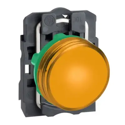 Schneider Electric - XB5AVM5 - 230...240V entegre LED'li turuncu eksiksiz pilot ışığı Ø22 düz lens - 1