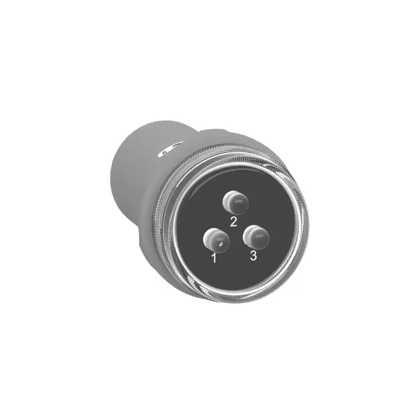 Schneider Electric - XB5EV57K4 - Harmony XB5, Işıklı Buton 3 faz gerilimi, 3 LED'li gösterge, kırmızı, yeşil, sarı, 400 V AC - 1