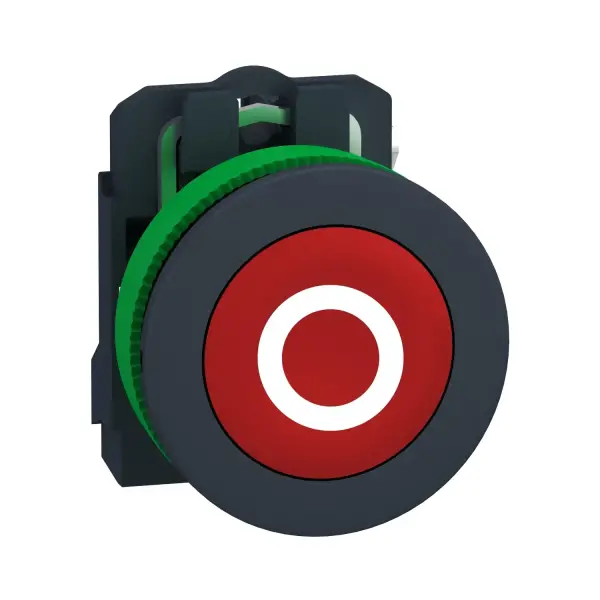 Schneider Electric - XB5FA4322 - Push button, Harmony XB5, XB4, flush mounted red flush caps pushbutton white marked 
