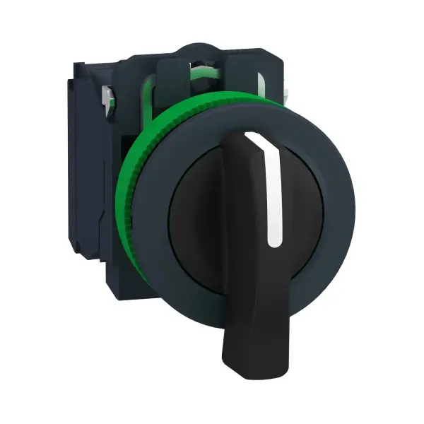 Schneider Electric - XB5FJ33 - Harmony XB5, Selektör anahtar gömme, plastik, siyah, Ø30, uzun kol, 3 pozisyonlu, yerinde kal, 2 NO - 1