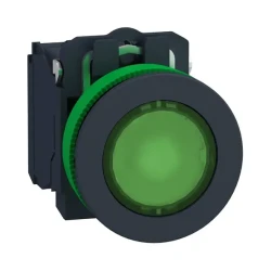  XB5FW33B5 - Harmony XB5, Antimikrobiyal Aydınlatmalı buton gömme, plastik, yeşil, Ø30, Entegr. LED, 24 V AC/DC, 1 NO + 1 NC - 1