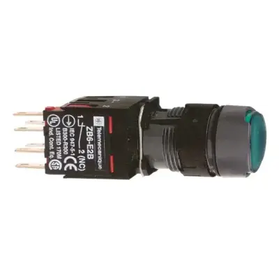 Schneider Electric - XB6AW3B1B - yeşil sıva altı eksiksiz ışıklı Buton Ø16 yaylı dönüş 1NA 12...24V - 1