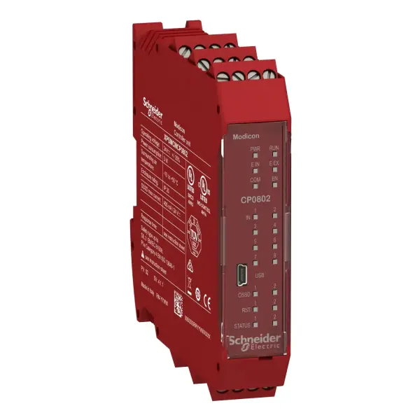 Schneider Electric - XPSMCMCP0802 - 8 giriş 2 çıkışlı kontrolör vidalı genişletme modüllerini izler - 1