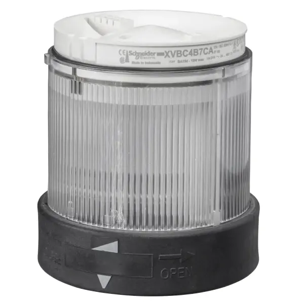 Schneider Electric - XVBC2B7 - Ø 70 mm ışıklı birim - sabit - renksiz - IP65 - 24 V - 1