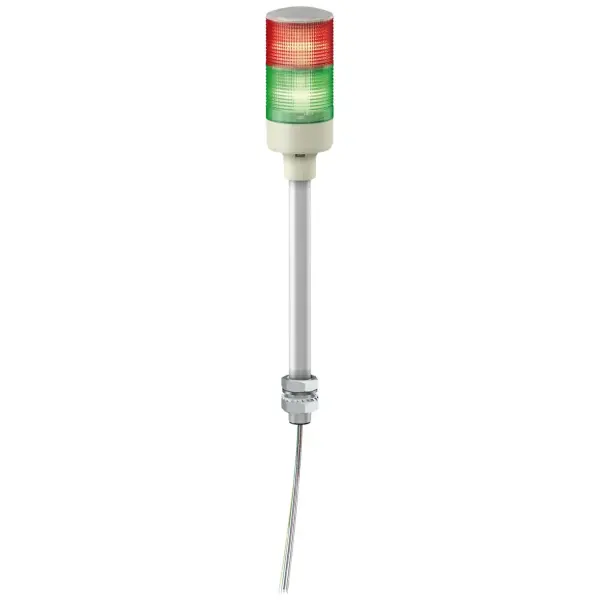 Schneider Electric - XVGB2ST - Easy Harmony XVG, Monoblok ışıklı kolon, Ø60, kırmızı yeşil, sabit ışıklı, buzzer, alüminyum tüp montajı, IP23, 24 V AC/DC - 1