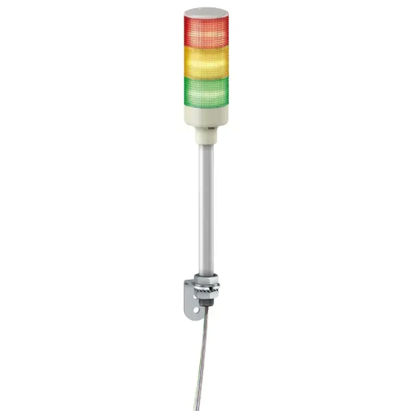 Schneider Electric - XVGB3 - Easy Harmony XVG, Monoblok ışıklı kolon, Ø60, kırmızı turuncu yeşil, sabit ışıklı, alüminyum tüp montajı ve L braket, IP23, 24 V AC/DC - 1