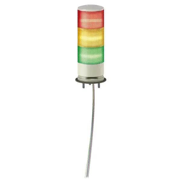 Schneider Electric - XVGB3SW - Easy Harmony XVG, Monoblok ışıklı kolon, Ø60, kırmızı turuncu yeşil, sabit ışıklı, buzzer, taban montajı, IP42, 24 V AC/DC - 1