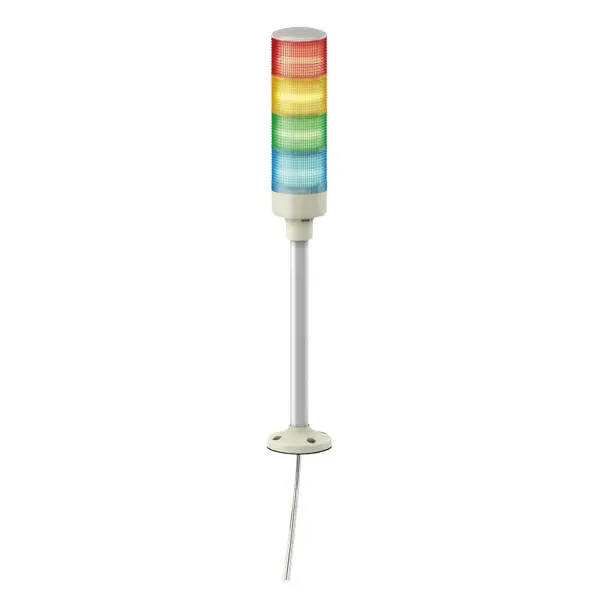Schneider Electric - XVGB4SH - Easy Harmony XVG, Monoblok ışıklı kolon, Ø60, kırmızı turuncu yeşil mavi, sabit ışıklı, buzzer, aluminium tüp, sabitleme levhalı, IP42, 24 V AC/DC - 1