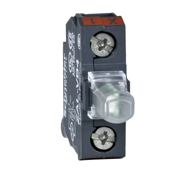 Schneider Electric - ZALVB4 - Başlık için aydınlatma bloğu Ã˜22 mm, Harmony XALD, XALK, kırmızı, entegre LED, kutunun arkasına montaj, vida kelepçesi terminali, 24 V AC/DC - 1