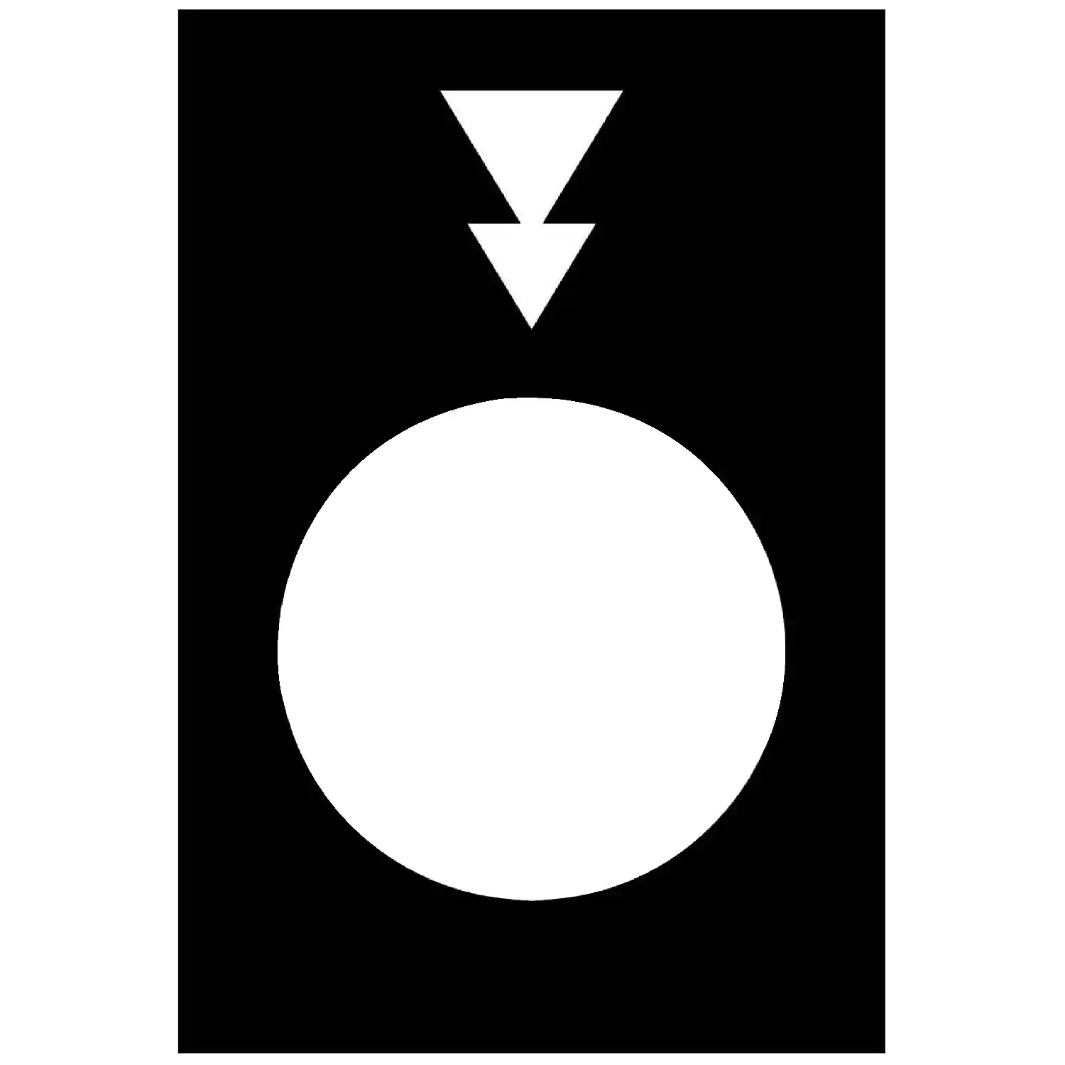 ZB2BY2956 - İşaretli gösterge, Harmony XAC, isim plakası, 30 x 40 mm, plastik, siyah, 22 mm buton, plastik, siyah, beyaz işaretli aşağı çift ok ucu - 2