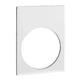 ZB2BY4001 - İşaretli gösterge, Harmony XAC, isim plakası, 30 x 40 mm, plastik, beyaz, 22 mm buton, siyah işaretsiz - 1