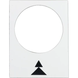 ZB2BY4909 - İşaretli gösterge, Harmony XAC, isim plakası, 30 x 40 mm, plastik, beyaz, 22 mm buton, siyah işaretli çift ok ucu - 1