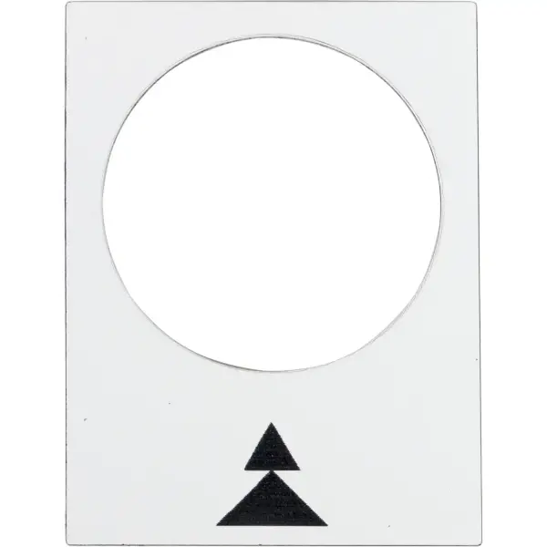 Schneider Electric - ZB2BY4909 - İşaretli gösterge, Harmony XAC, isim plakası, 30 x 40 mm, plastik, beyaz, 22 mm buton, siyah işaretli çift ok ucu - 1