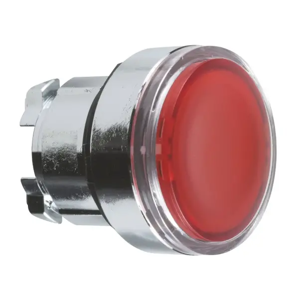 Schneider Electric - ZB4BA48 - Aydınlatmalı buton için başlık, Harmony XB4, metal, kırmızı gömme, 22 mm, Entegr. LED, Yay Geri Dönüşlü, yerleştirme göstergesi için - 1