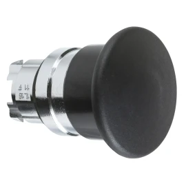 ZB4BC2 - Harmony XB4, Mantar buton başlığı Ã˜40, metal, siyah, Ã˜22, Yay Geri Dönüşlü - 1