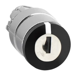 ZB4BG0 - Harmony XB4, Anahtar selektör anahtarı başlığı, metal, siyah, Ã˜22, anahtar 455, 3 pozisyonlu, yerinde kal - 1