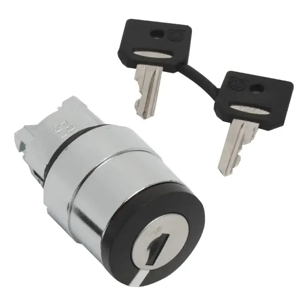 Schneider Electric - ZB4BG612 - Harmony XB4, Anahtar selektör anahtarı başlığı, metal, siyah, Ã˜22, tuş 421E, 2 pozisyonlu, sağdan sola Yay Geri Dönüşlü - 1