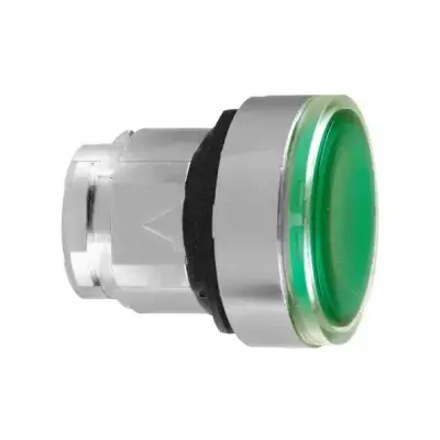 Schneider Electric - ZB4BH033 - entegre LED için yeşil sıva altı ışıklı basmalı düğme başlığı Ø22 itme-itme - 1