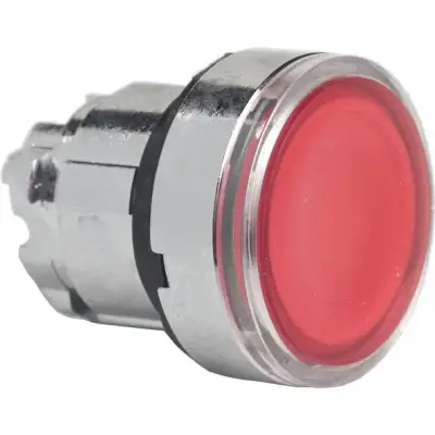 Schneider Electric - ZB4BH043 - entegre LED için kırmızı sıva altı ışıklı basmalı düğme başlığı Ø22 itme-itme - 1