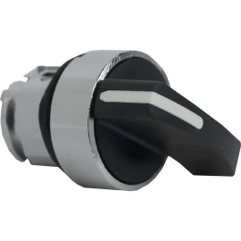 ZB4BJ2 - Harmony XB4, Selektör anahtar başlığı, metal, siyah, Ã˜22, uzun kol, 2 pozisyonlu, yerinde kal - 1