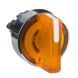 ZB4BK1253 - turuncu ışıklı mandal buton başlığı Ø22 2 konumlu sabit - 1