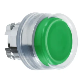 ZB4BP3 - Harmony XB4, buton başlığı, metal, çıkıntılı, yeşil, Ã˜22, Yay Geri Dönüşlü, kılıflı, işaretsiz - 1