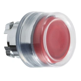 ZB4BP4 - Harmony XB4, buton başlığı, metal, çıkıntılı, kırmızı, Ã˜22, Yay Geri Dönüşlü, kılıflı, işaretsiz - 1