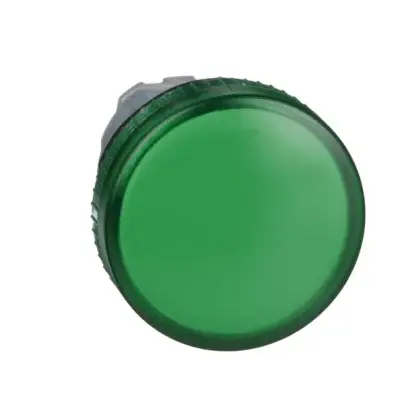 Schneider Electric - ZB4BV03 - BA9s ampul için yeşil pilot ışığı başlığı Ø22 düz lens - 1