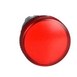  ZB4BV04 - BA9s ampul için kırmızı pilot ışığı başlığı Ø22 düz lens - 1