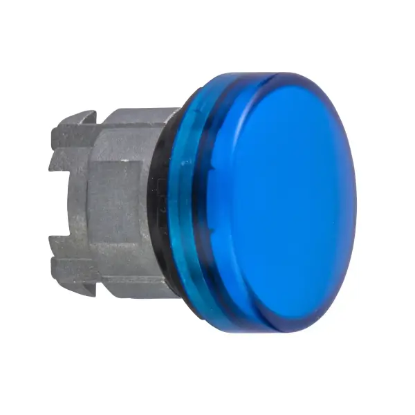 Schneider Electric - ZB4BV063 - Işıklı Buton için başlık, Harmony XB4, metal, mavi, 22mm, Entegr. LED, düz lens - 1