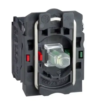 Schneider Electric - ZB5AW0B15 - entegre LED'li 24V gövde/sabitleme bilezikli beyaz ışık bloğu 1NA+1NK - 1