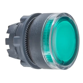 ZB5AW333 - Aydınlatmalı buton için başlık, Harmony XB5, plastik, yeşil gömme, 22 mm, Entegr. LED, Yay Geri Dönüşlü, düz lens - 1
