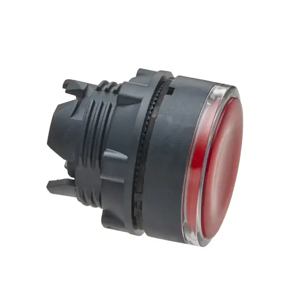Schneider Electric - ZB5AW343 - Aydınlatmalı buton için başlık, Harmony XB5, plastik, kırmızı gömme, 22mm, Entegr. LED, Yay Geri Dönüşlü, düz lens - 1