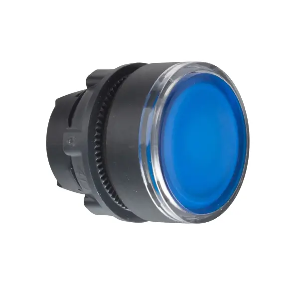 Schneider Electric - ZB5AW363 - Aydınlatmalı buton için başlık, Harmony XB5, plastik, mavi gömme, 22mm, Entegr. LED, Yay Geri Dönüşlü, düz lens - 1