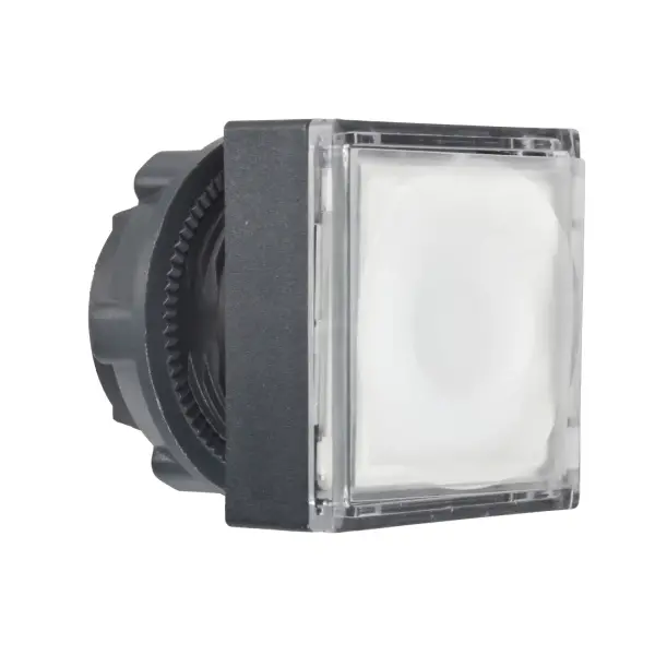 Schneider Electric - ZB5CW313 - Aydınlatmalı buton için başlık, Harmony XB5, plastik, beyaz kare gömme, 22 mm, Entegr. LED, gösterge ekleme için - 1
