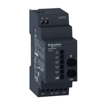Schneider Electric - ZBRRC - Programlanabilir alıcı - 4 PNP - 200 mA - 24 V DC - 2 basmalı düğme - 6 LED - 1