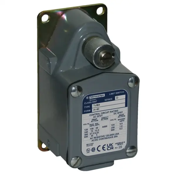 Telemecanique Sensors - 9007TUB4M12 - limit anahtarı, 9007, 600 VAC 12amp t + seçenekler - 1
