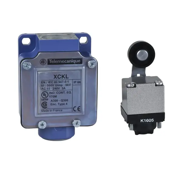 Telemecanique Sensors - XCKL115 - limit anahtarı, limit anahtarları XC Standart, XCKL, termoplastik makaralı kol, 1NC+1 NO, ani, Kablo rakoru - 1
