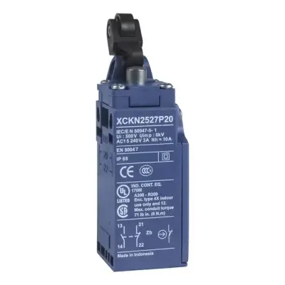 Telemecanique Sensors - XCKN2127P20 - limit anahtarı XCKN - termopl. makaralı manivela pimi Diky - 1NK+1NA - ani - M20 - 1