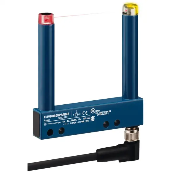 Telemecanique Sensors - XUVR0608PANM8 - fotoelektrik sensör - XUV - çatal - 80X60mm - 12..24VDC - M8 - 1
