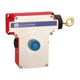 XY2CE1A270 - Mandallama acil durdurma halat çekme anahtarı, Telemecanique halat çekme anahtarları XY2C, e XY2CE, RH tarafı - 2NC, kılıflı buton - 1