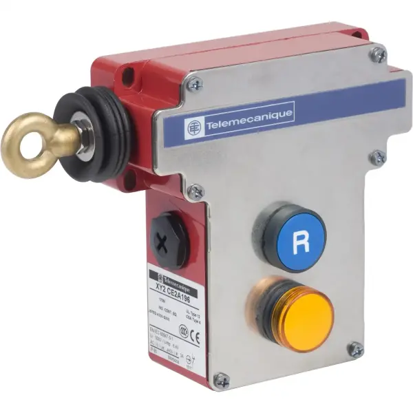 Telemecanique Sensors - XY2CE2A196 - Mandallamalı Acil halatlı çekme anahtarı, Telemecanique halatlı çekme anahtarları XY2C, açma teli kablosu 300 VAC 10 A XY2CE - 1