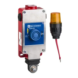 XY2CH13253 - Mandallama acil ipli çekme anahtarı, Telemecanique ipli çekme anahtarları XY2C, e XY2CH, 1NC+1 NO, Işıklı Buton 24 V, kılıflı buton - 1